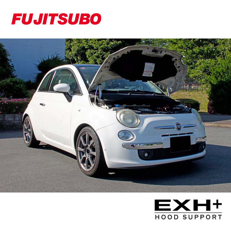 FUJITSUBO 藤壺 EXH+ 鈦金屬引擎蓋頂桿 引擎撐桿 FIAT 500 2008-