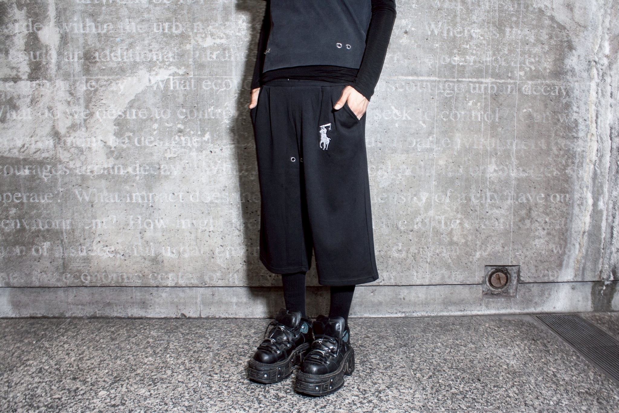 Bornrich｜Bolo Sweat Jorts (Black)