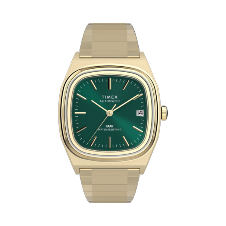 TIMEX 1983 E Line Men's Automatic Reissue Watch 金綠色 機械錶 TW2Y67700