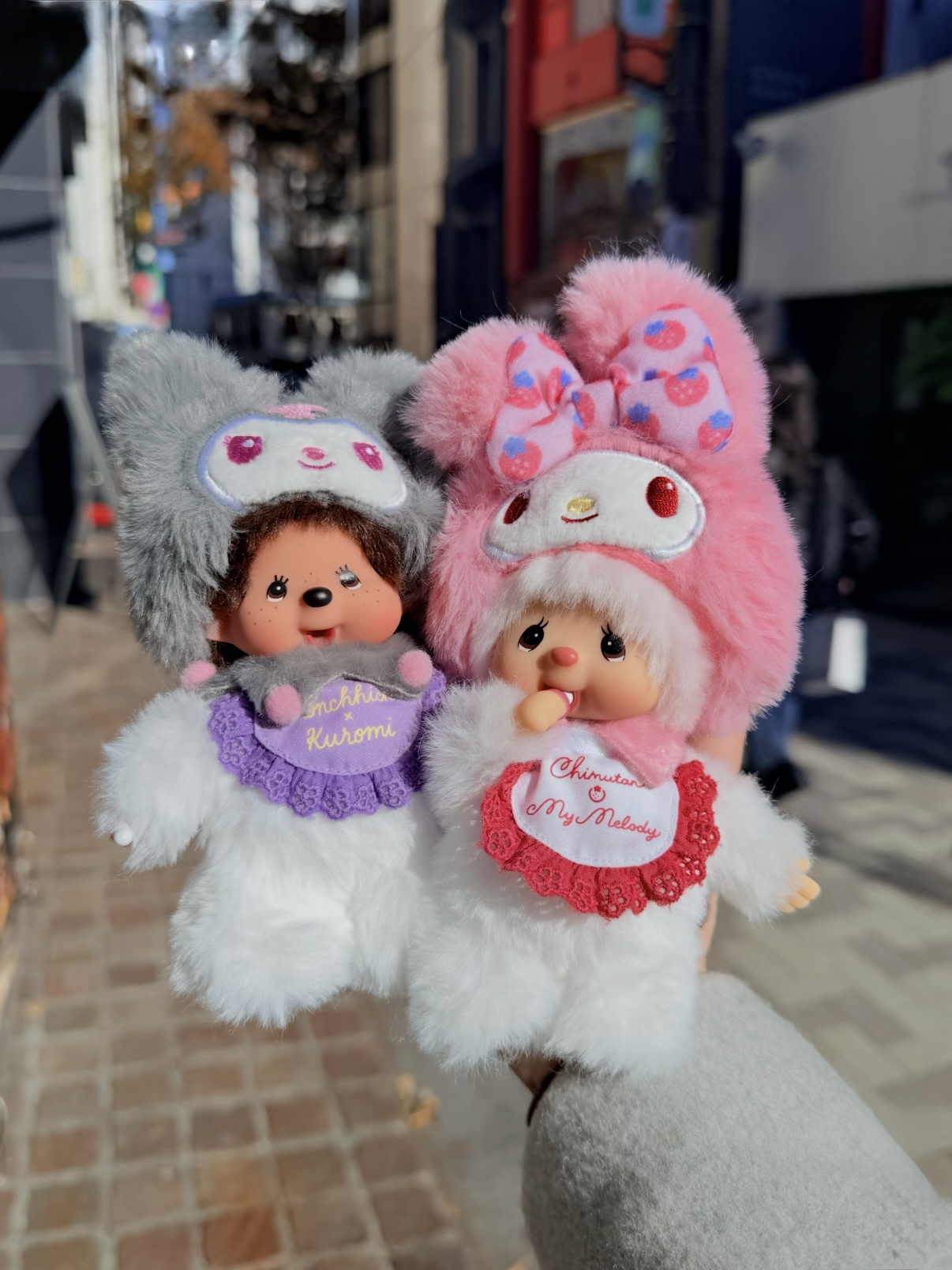 （預購）Monchhichi x 三麗鷗聯名  蒙奇奇 美樂蒂＆庫洛米 吊飾  掛件 夢幻聯名款