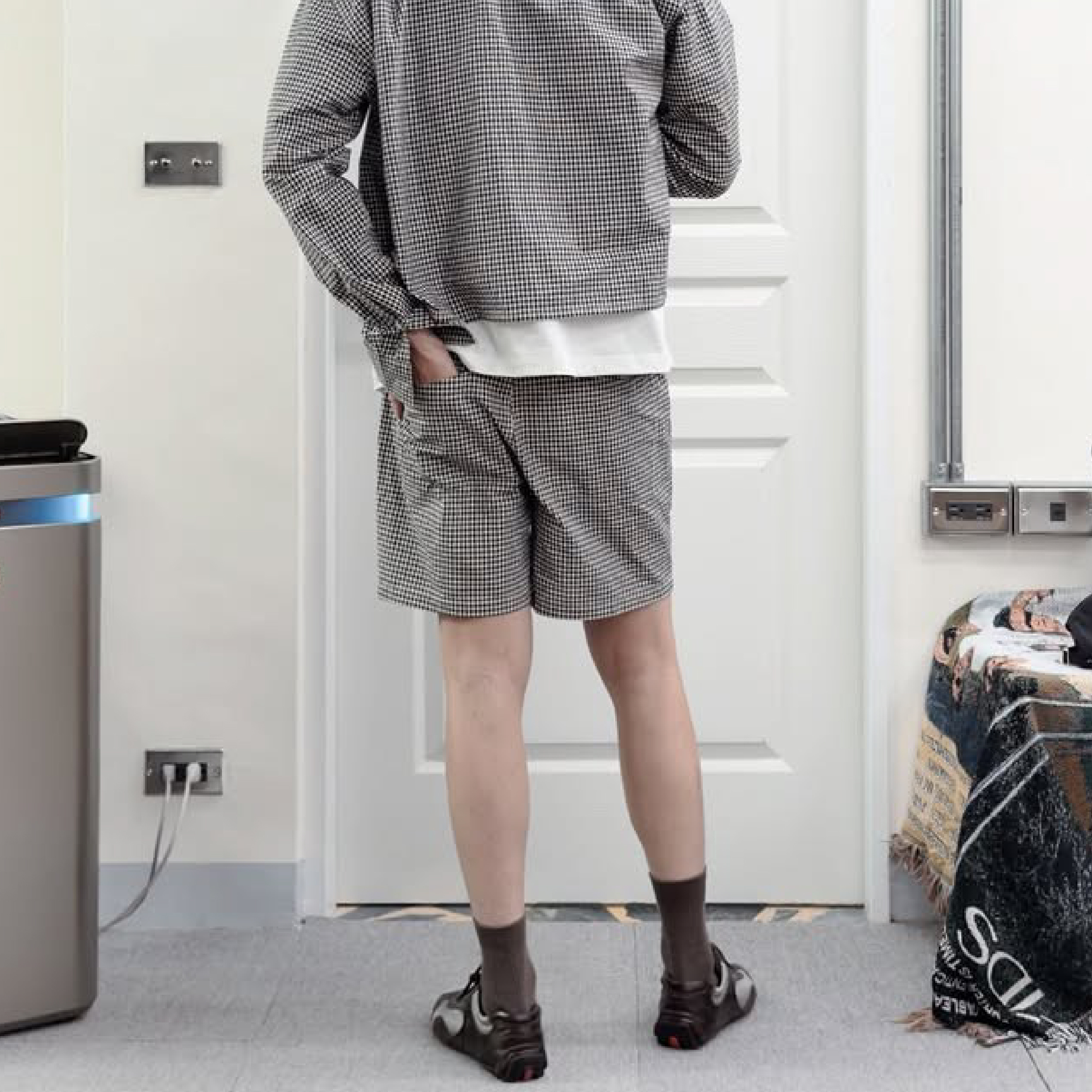 1dyll.assemblage 1ds Sleepover Check Shorts