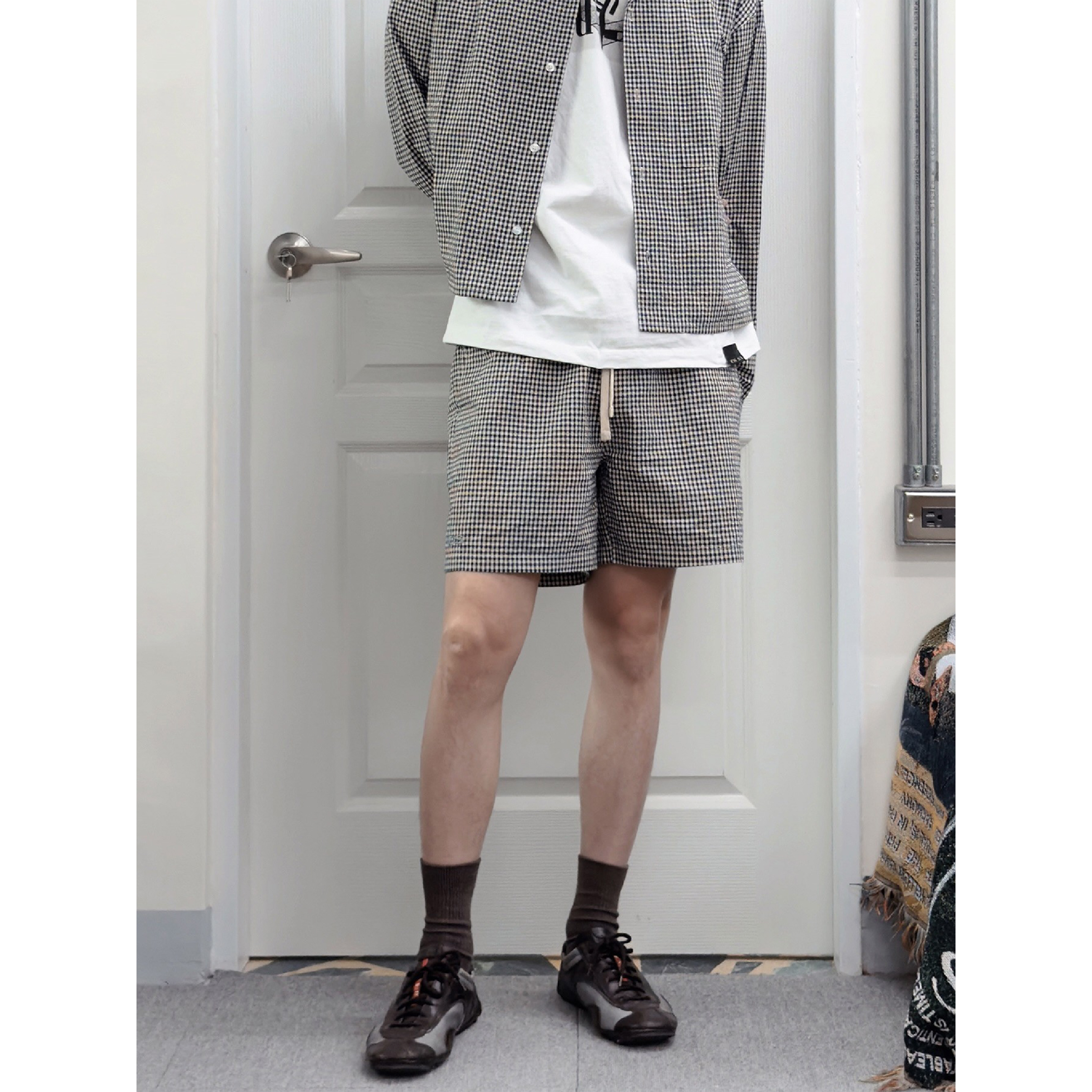 1dyll.assemblage 1ds Sleepover Check Shorts