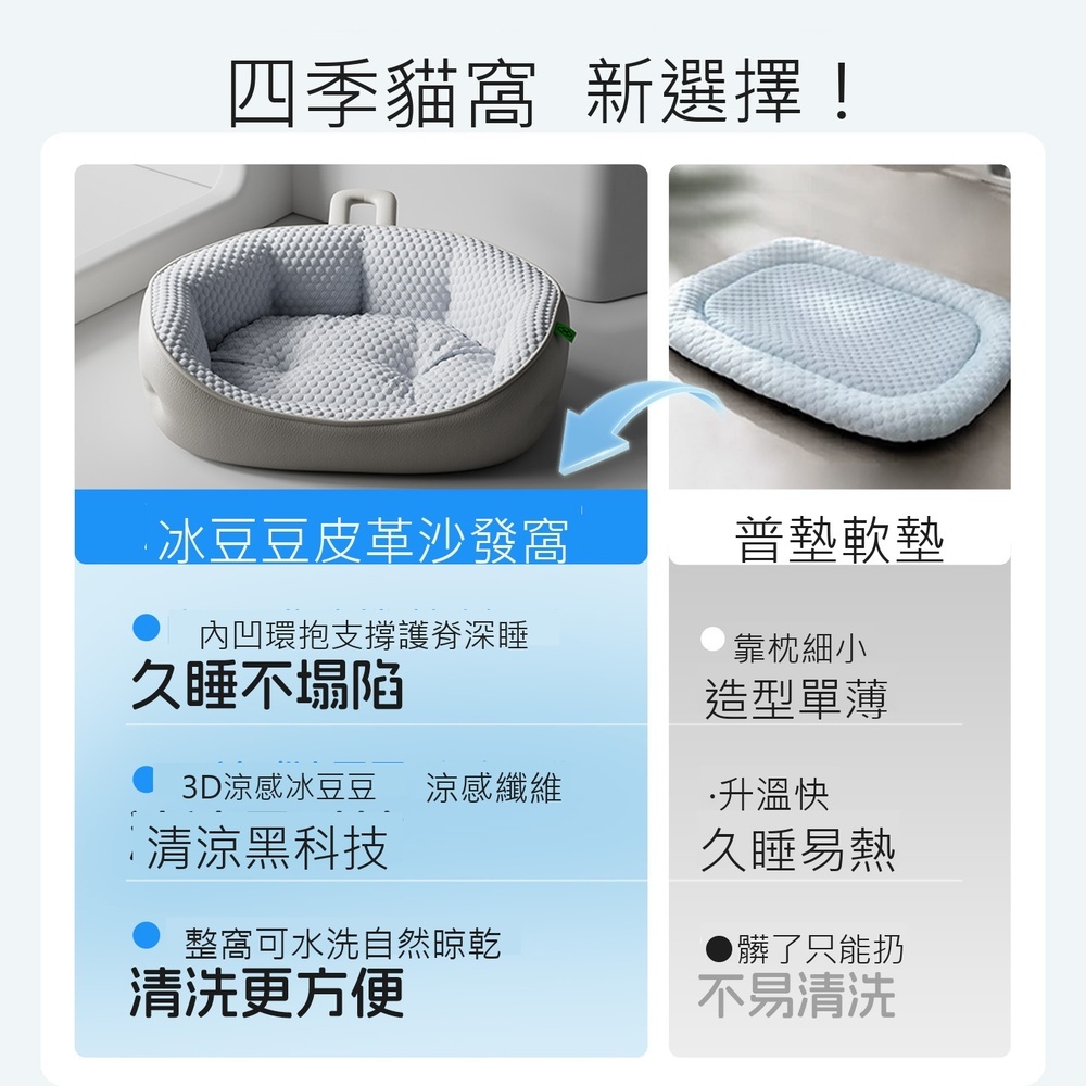 冰豆豆皮革沙發窩L
