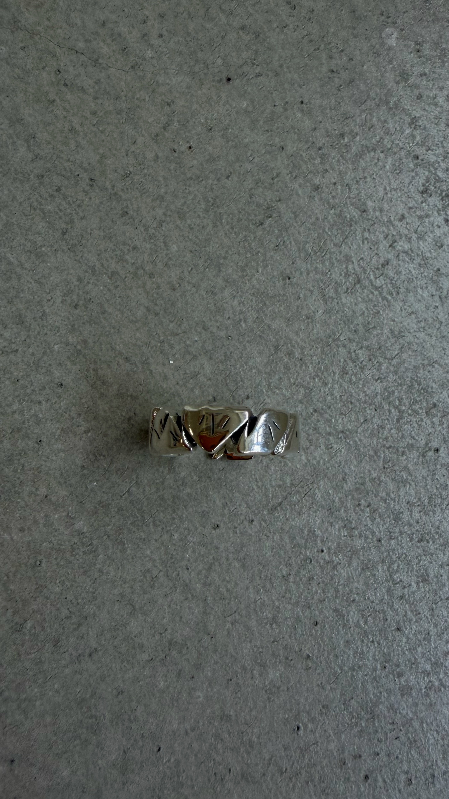 切面紋理戒指（純銀）