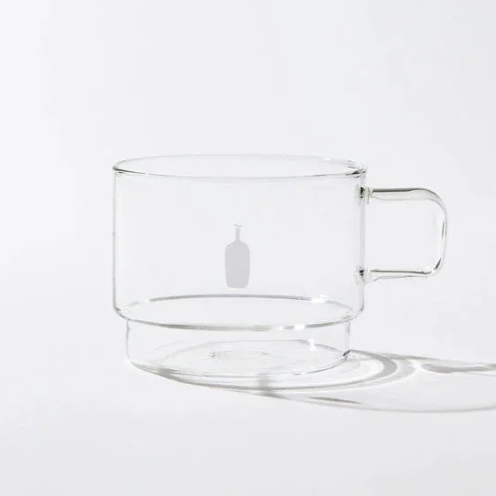BLUE BOTTLE STACKABLE GLASS MUG 透明 玻璃杯 350ML 耐熱 疊疊杯 藍瓶