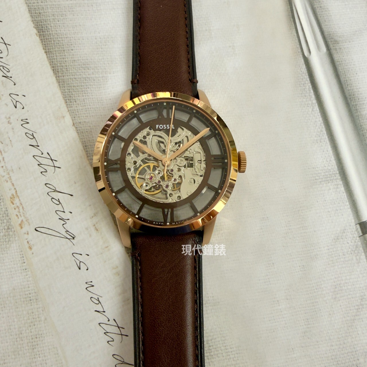 【FOSSIL】Townsman 極致工藝鏤空雕刻機械腕錶 ME3259 44mm 現代鐘錶