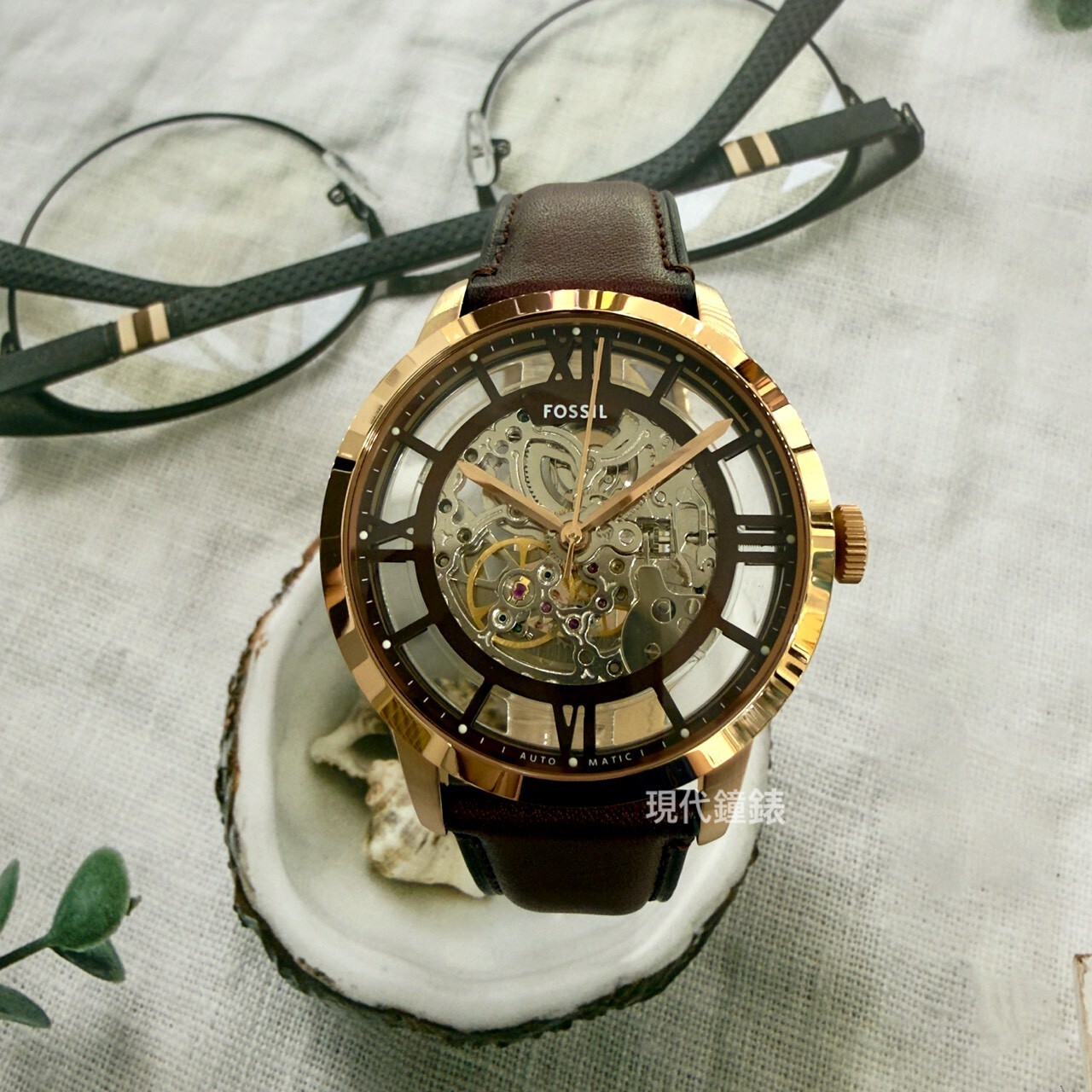 【FOSSIL】Townsman 極致工藝鏤空雕刻機械腕錶 ME3259 44mm 現代鐘錶