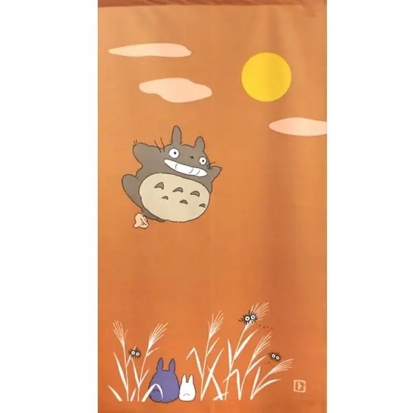 門簾 龍貓 一起賞月