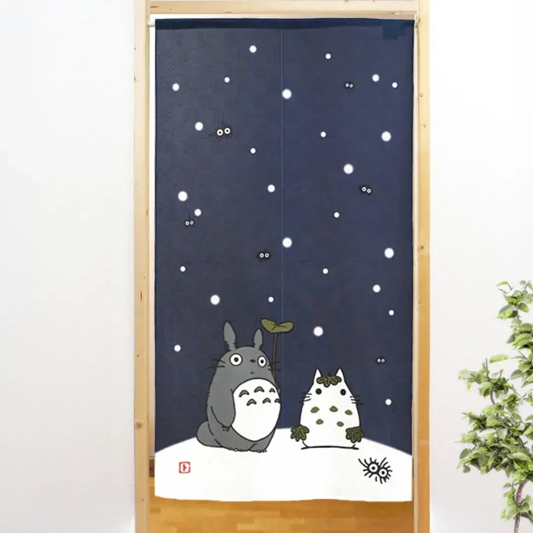 門簾 龍貓 雪人龍貓