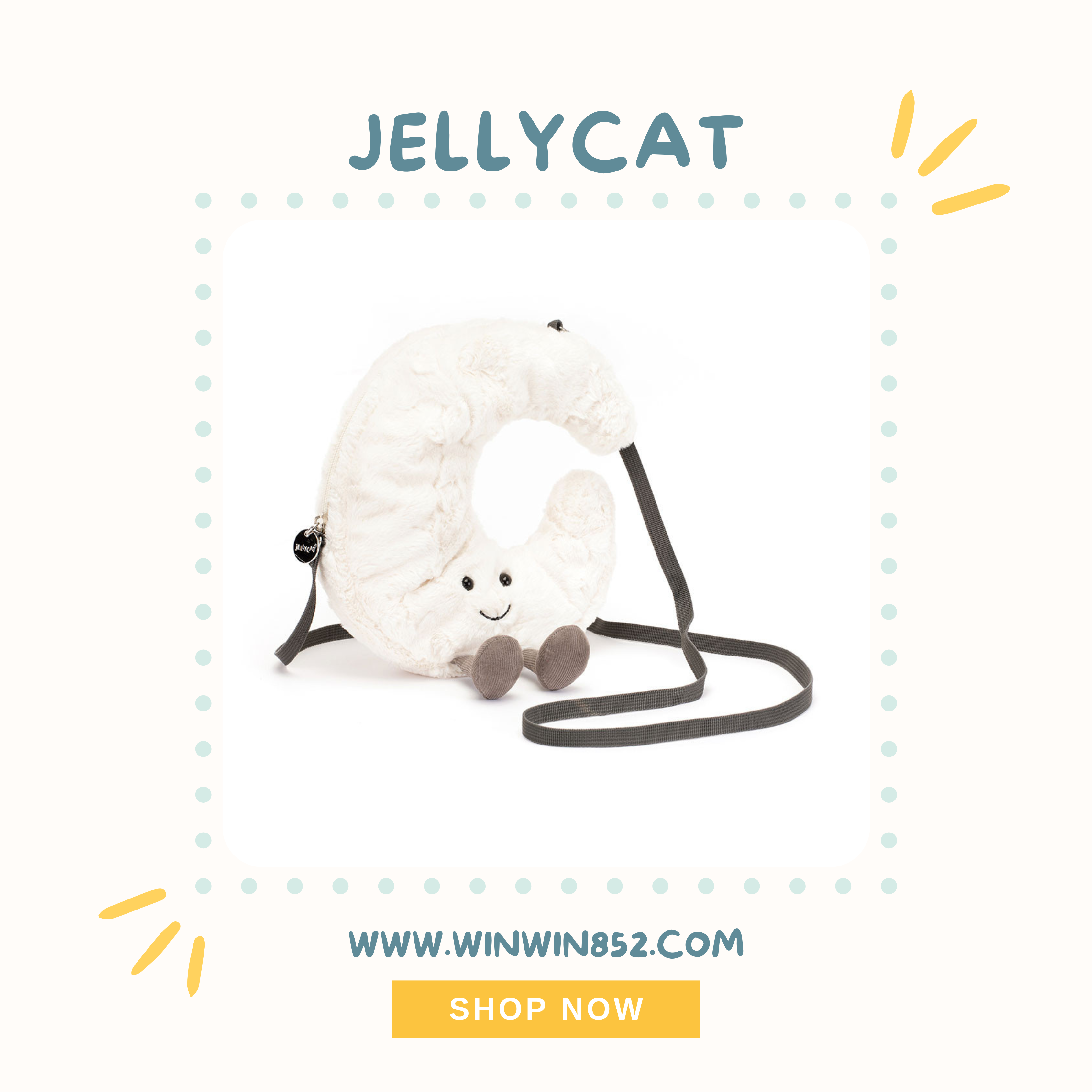 Jellycat Amuseables Moon Bag