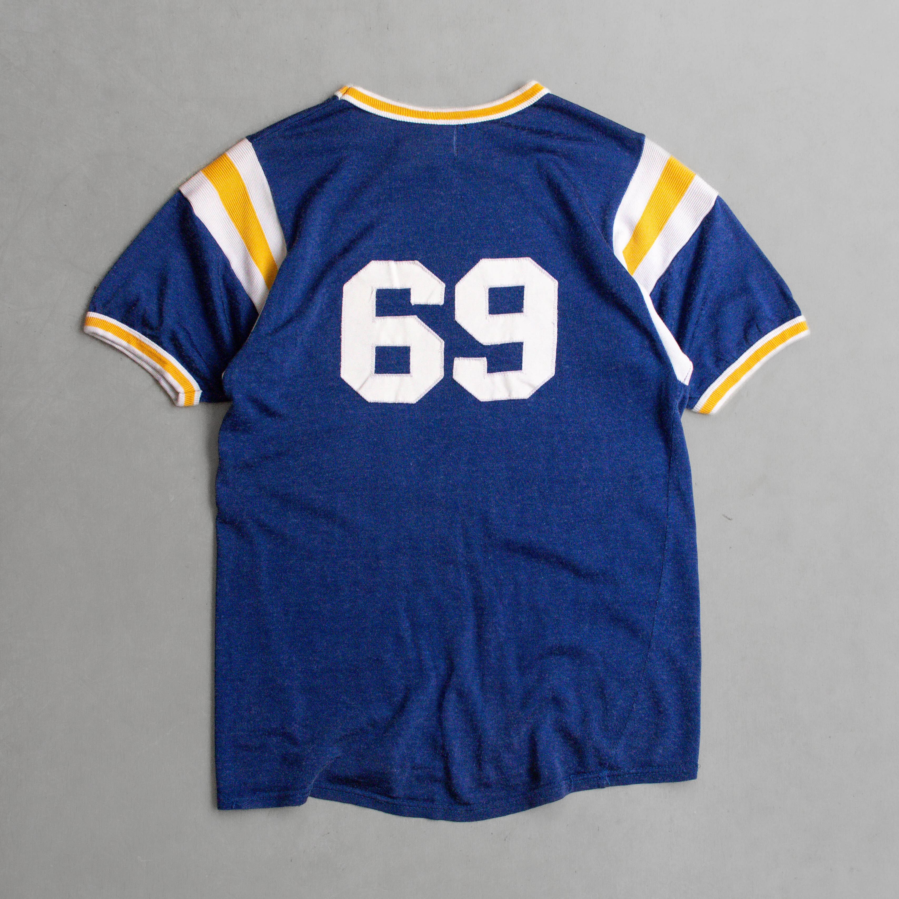 50S EMPIRE RAYON ATHLETIC TEE 美國製 藍色 嫘縈 滾邊 短袖 T恤