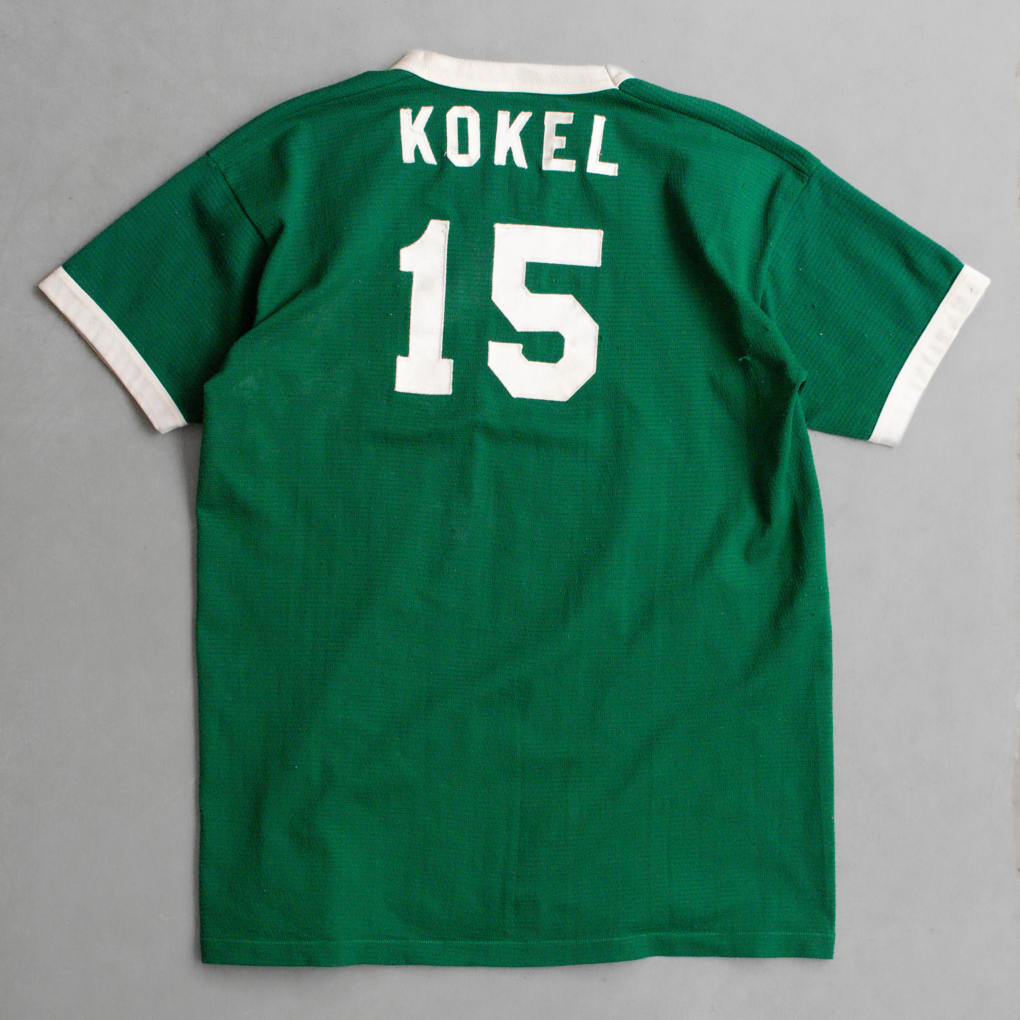 60S RUSSELL ATHLETIC MESH TEE 美國製 綠色 網眼 滾邊 短袖 T恤