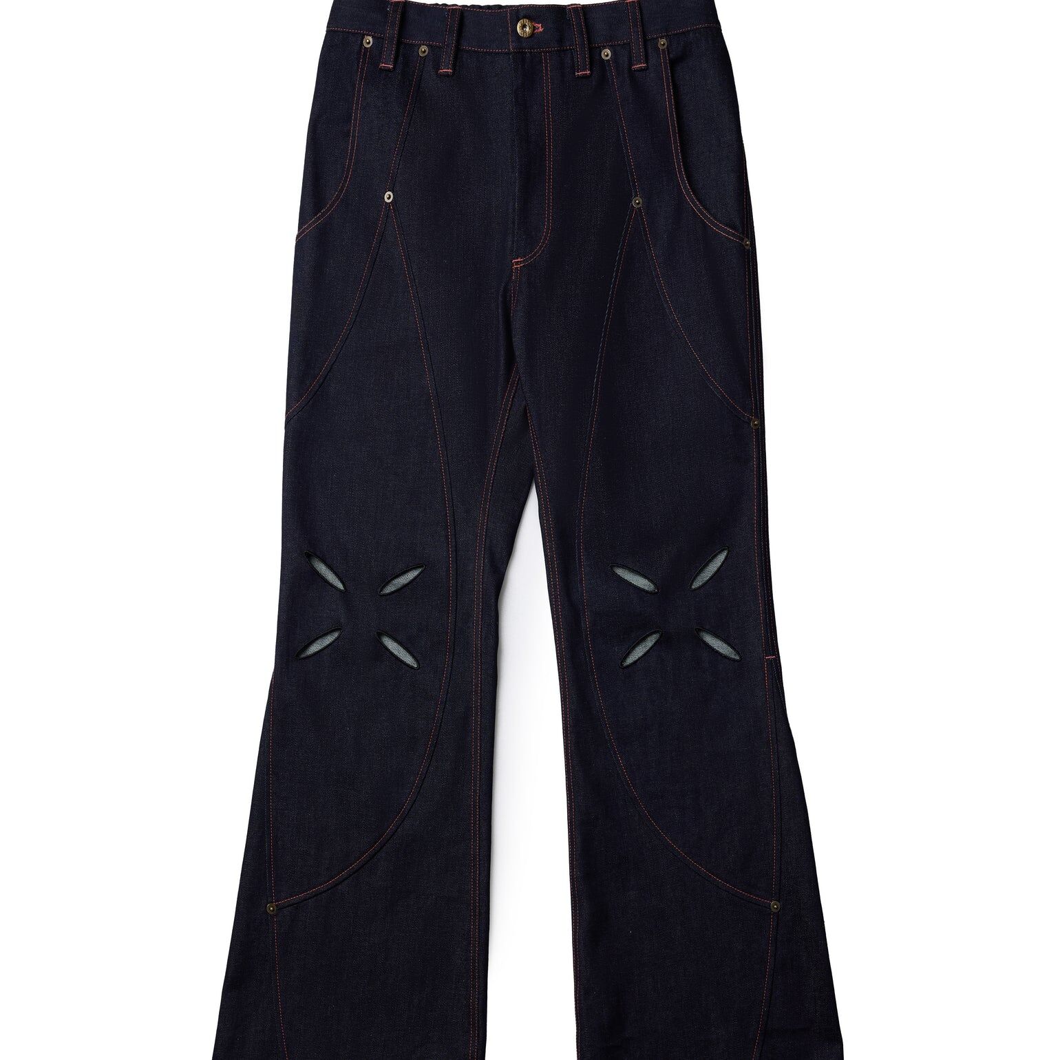 NEISH｜Fracture Laser Flared Pants (Indigo)