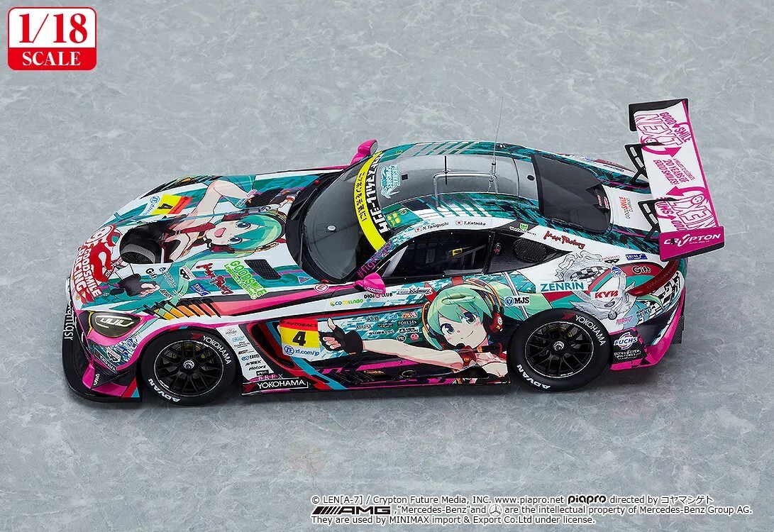 【Reissue】1/18th Scale Good Smile Hatsune Miku AMG 2020 SUPER GT Okayama Test Ver.
