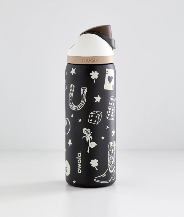 Owala x UO限定款 (32oz 945ml) 滿版圖案 不鏽鋼 FreeSip 水壺 (內有吸管)
