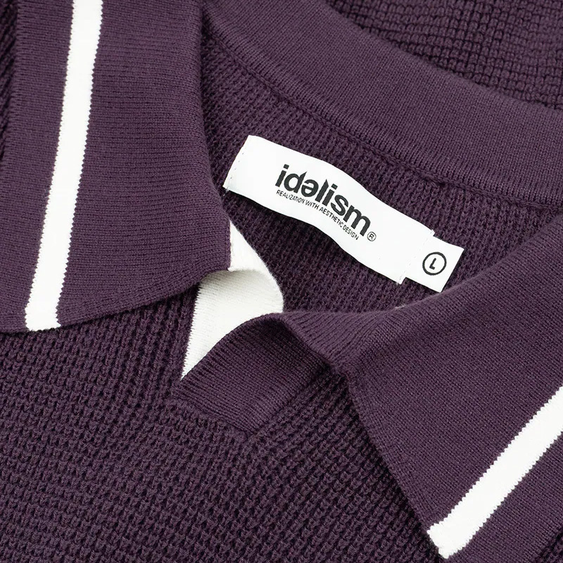 IDEALISM Knit Polo 針織 短袖POLO衫 紫色 ID-52 [台灣現貨]