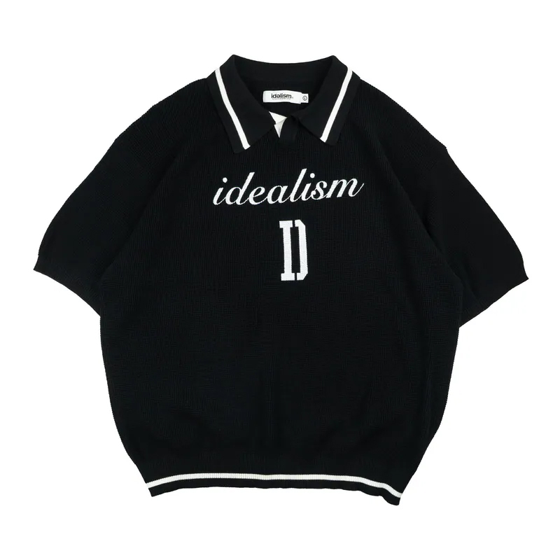 IDEALISM Knit Polo 針織 短袖POLO衫 黑色 ID-51 [台灣現貨]