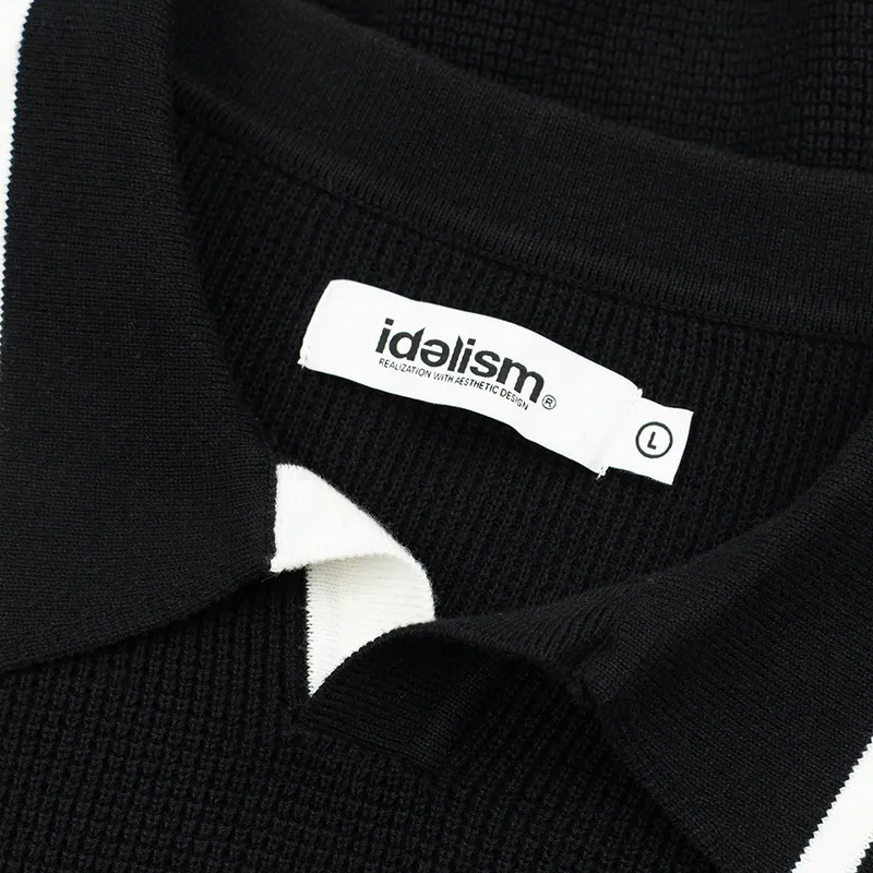 IDEALISM Knit Polo 針織 短袖POLO衫 黑色 ID-51 [台灣現貨]