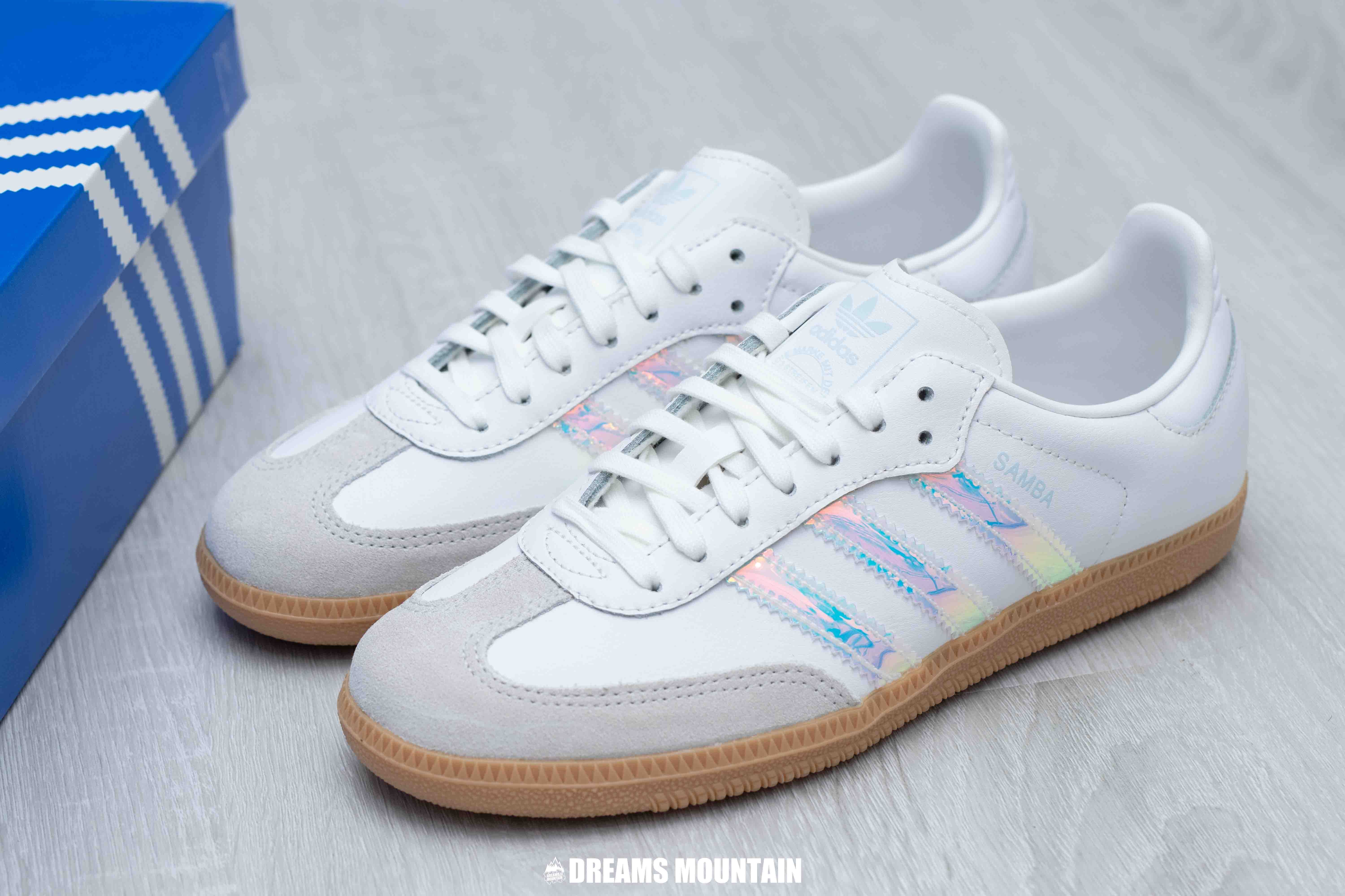 【預訂】 ADIDAS SAMBA OG 白幻彩-GS