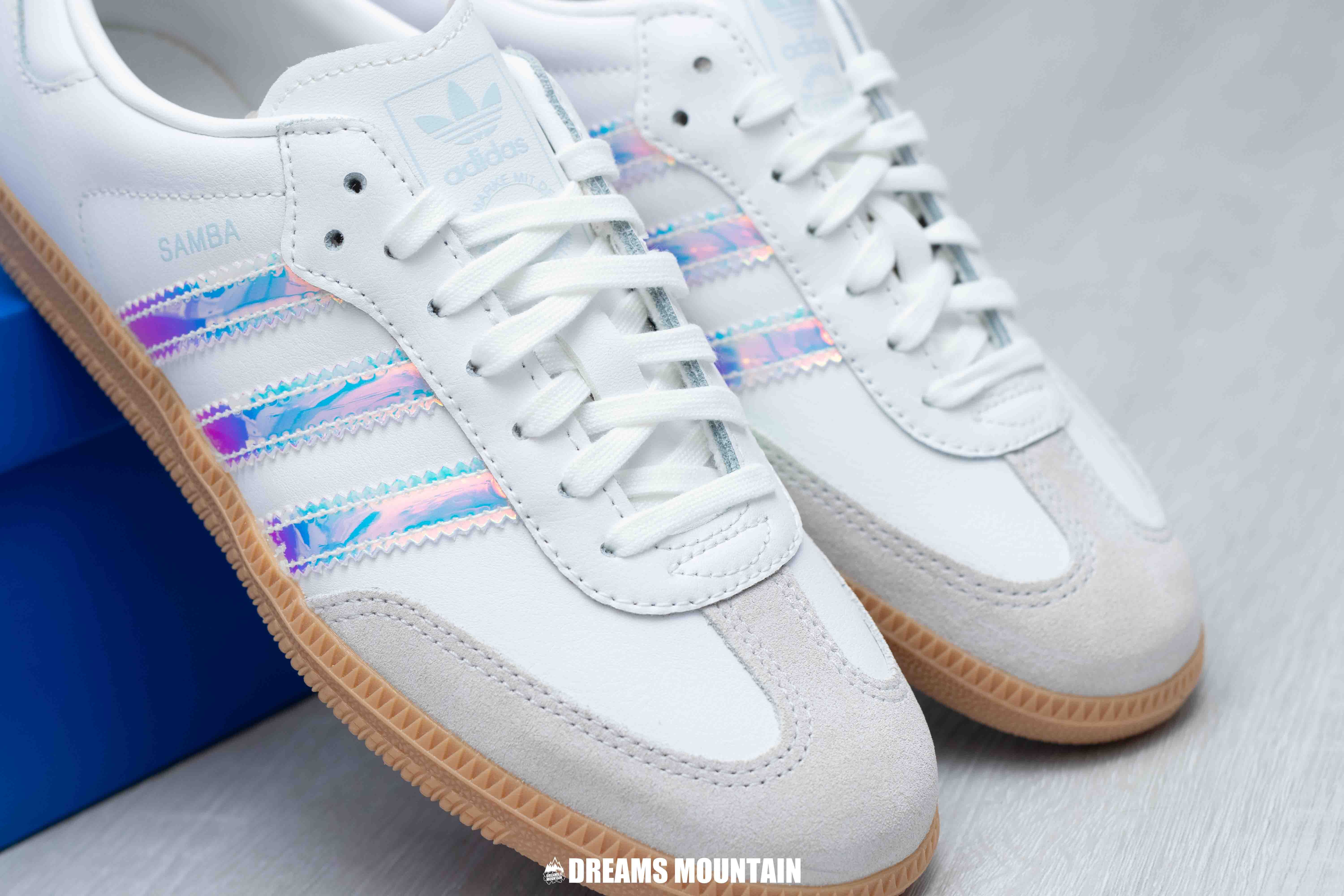 【預訂】 ADIDAS SAMBA OG 白幻彩-GS