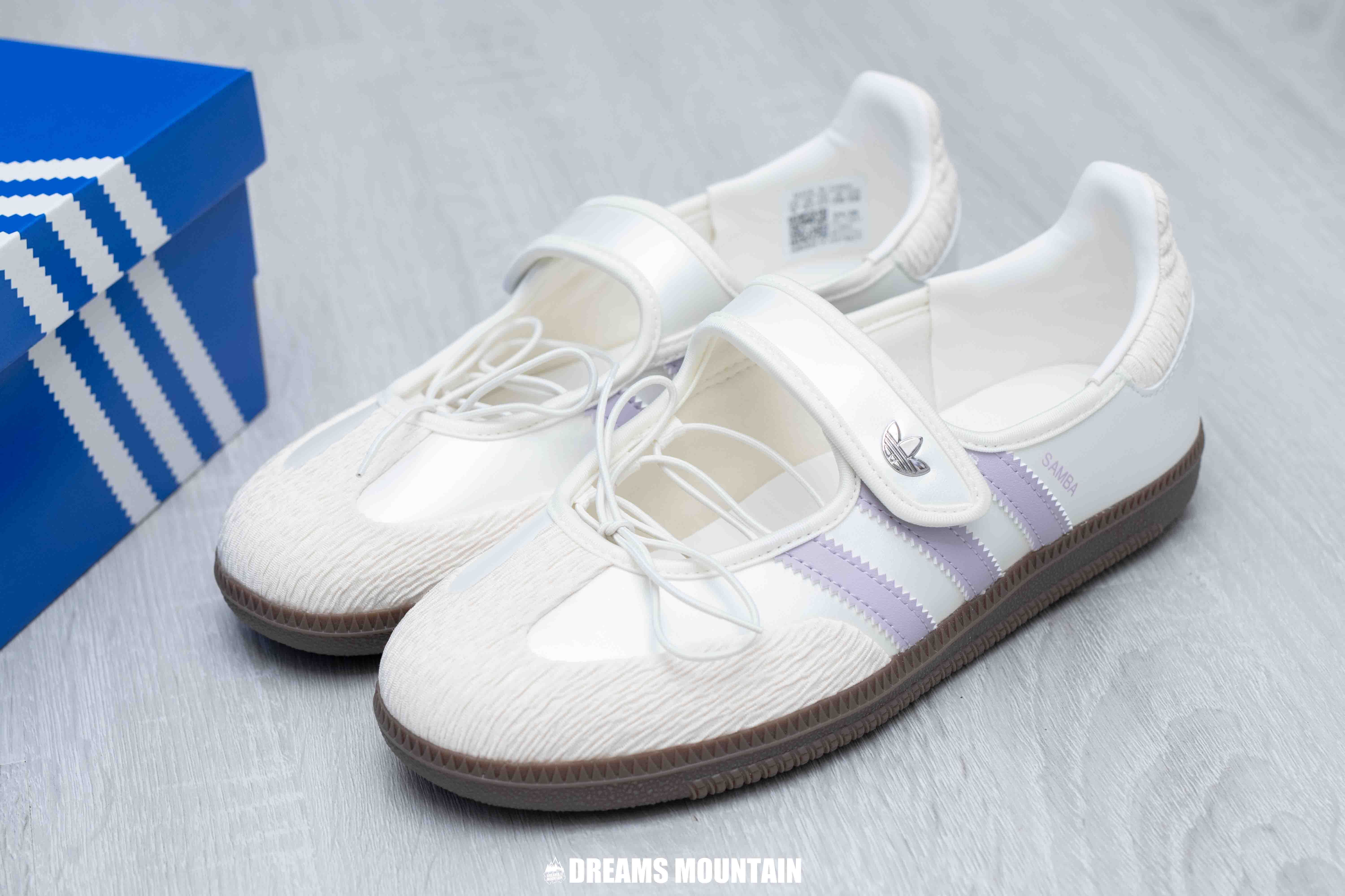 【預訂】ADIDAS SAMBA  JANE 奶白粉紫 瑪麗珍鞋-WOMEN