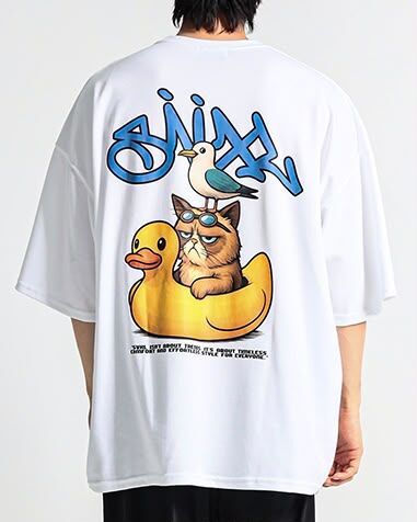 OverSize英文字圖案短袖Tee SVXL-076T