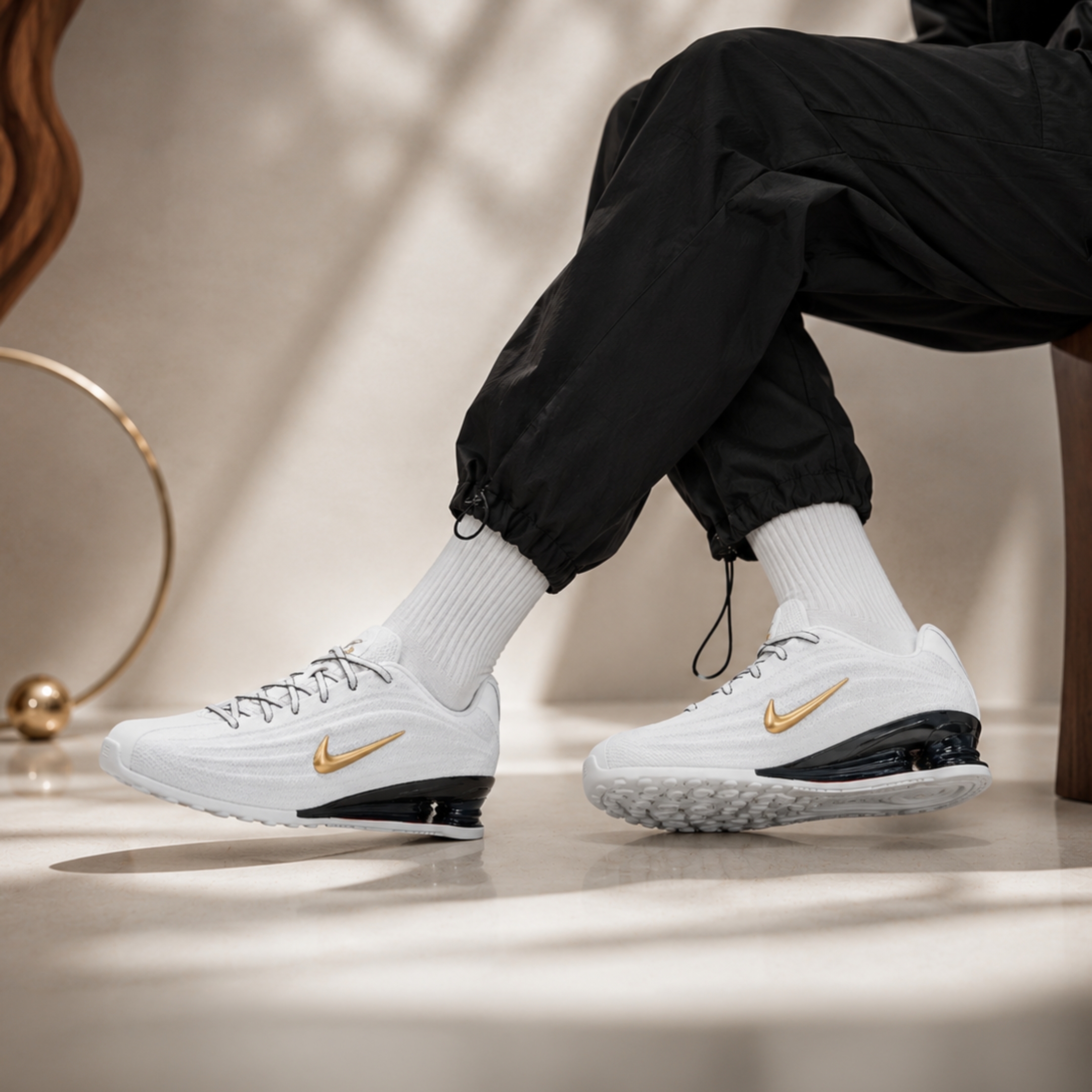 NICEDAY 代購 Nike SHOX Z 白金 白 金色 黑 白黑 氣墊 女鞋 復古 HQ7540-100