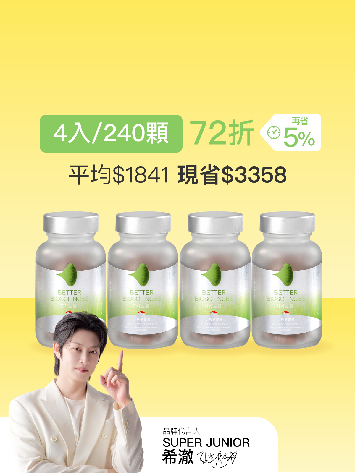 Vision Mode Capsule 50 mg OptiLut 4 Bottles
