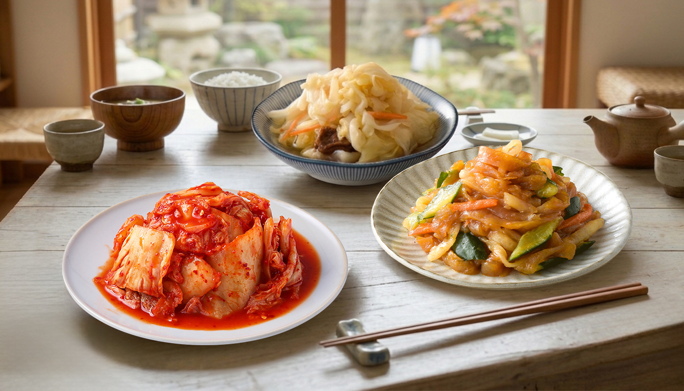 協發行泡菜系列商品,韓式泡菜、偷心海蜇、台式糖醋泡菜-居家常備菜選擇。