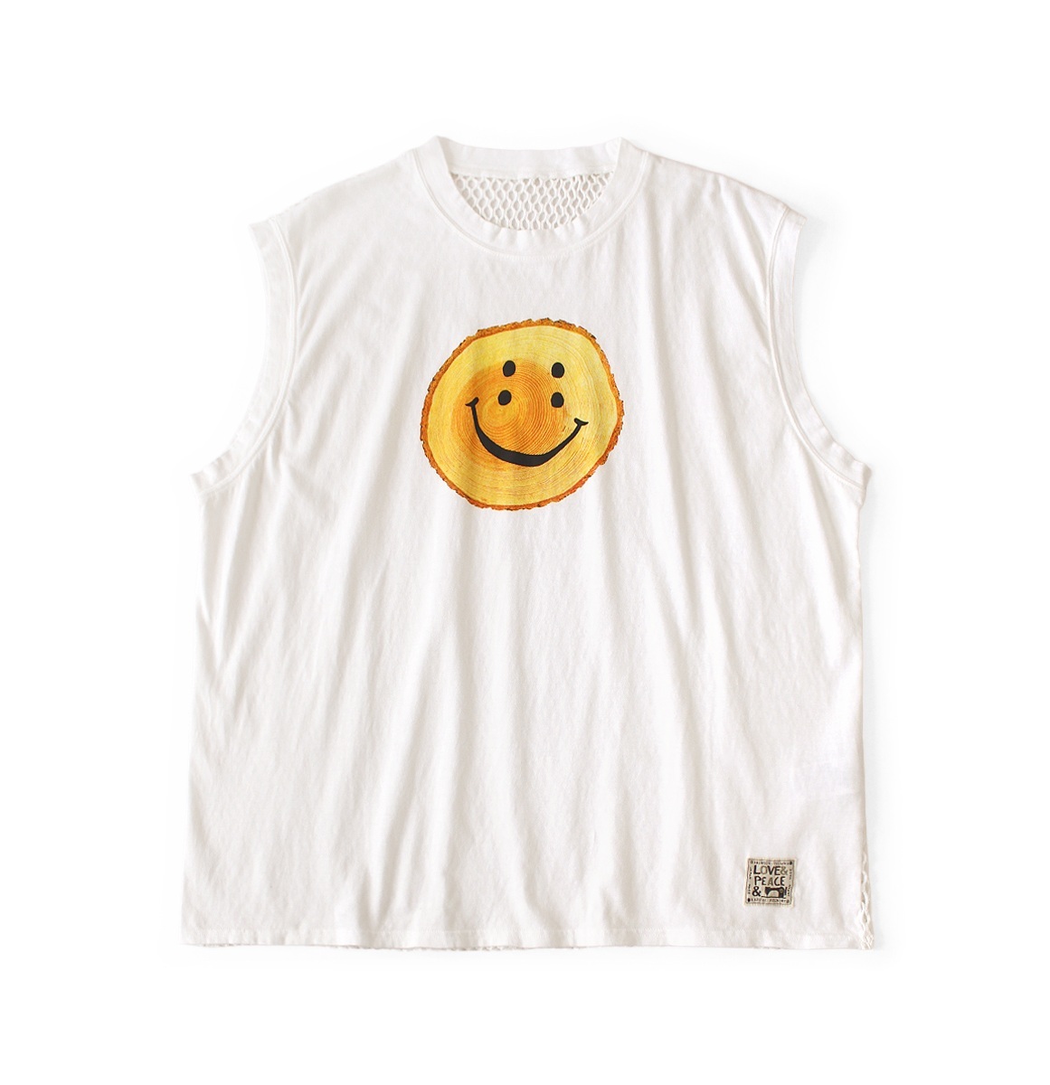 KAPITAL 20/- Cotton Jersey Sleeveless Big T-Shirt (RAINBOWY Tree Stump Print) - PRE ORDER ITEM (預訂中)