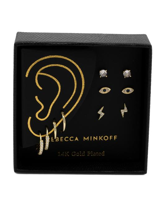 【預購】REBECCA MINKOFF H080551 耳環及耳釘套裝 (金色)
