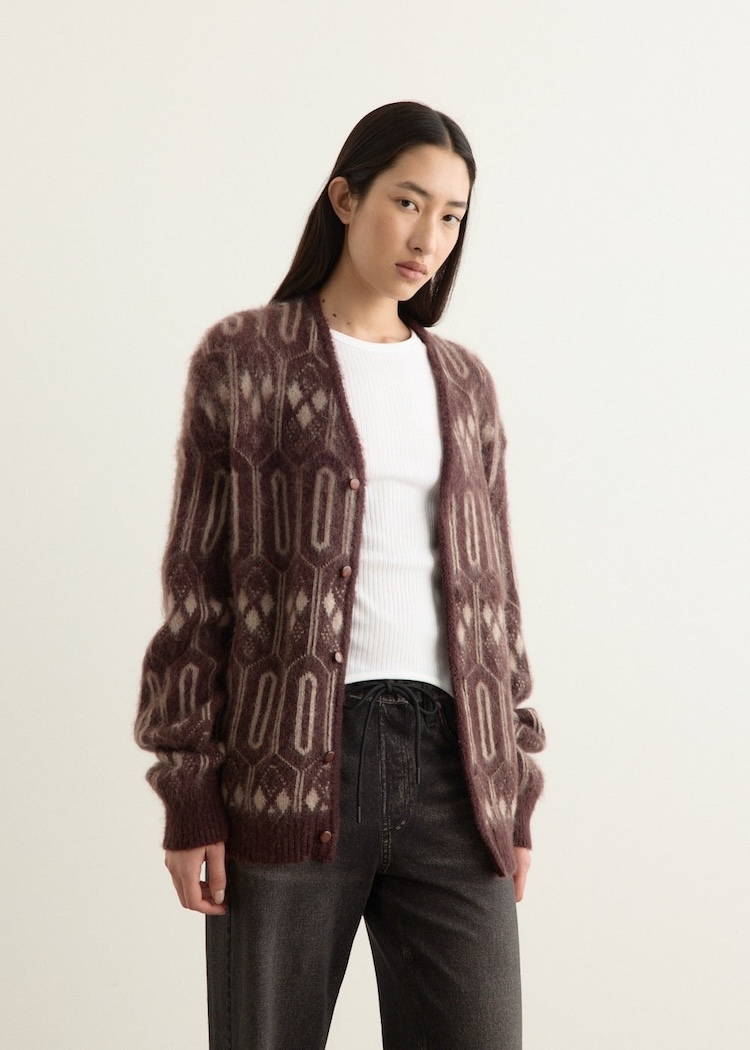 Needles - RW357 Mohair Cardigan - Geometric