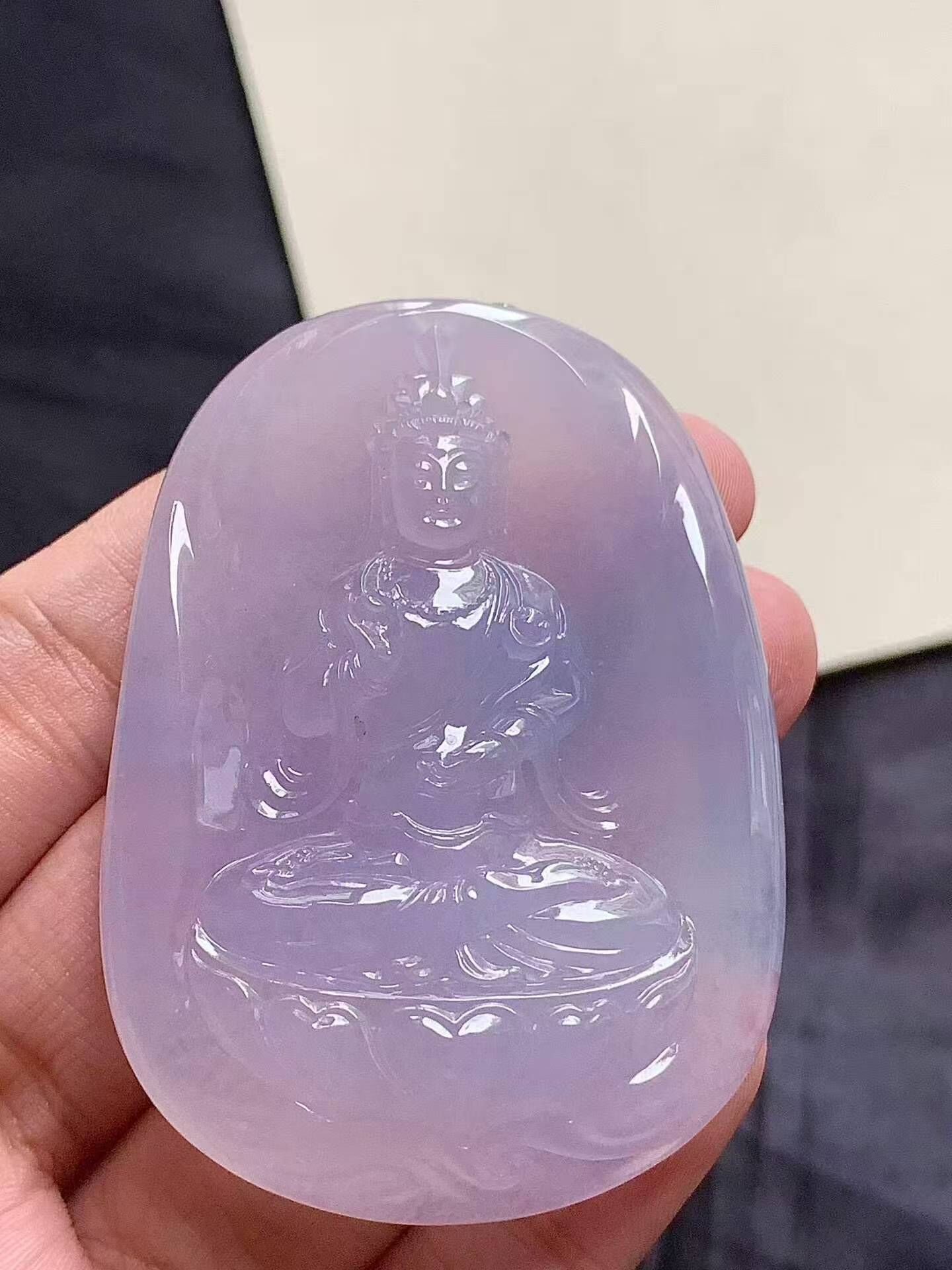 72332 翡翠紫羅蘭觀音牌