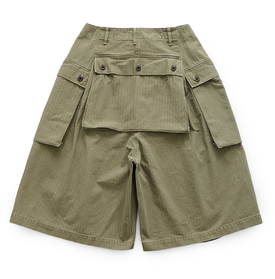 KAPITAL 2026 Herringbone Jumbo Monkey Shorts - PRE ORDER ITEM (預訂中)