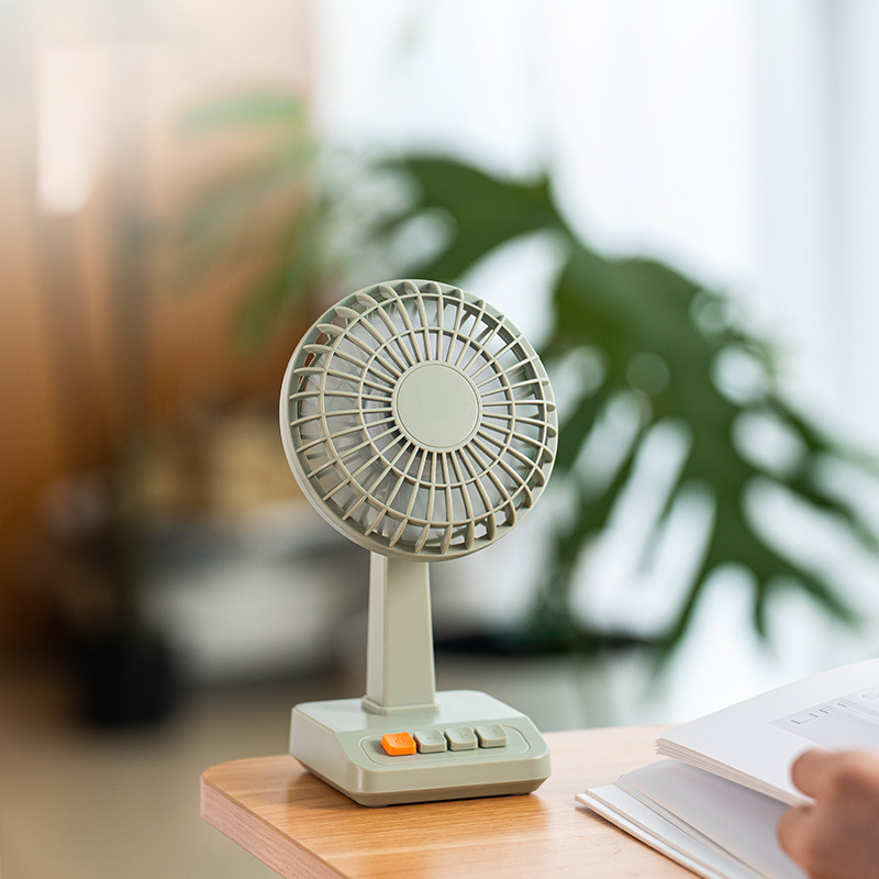 迷你桌上型復古電風扇