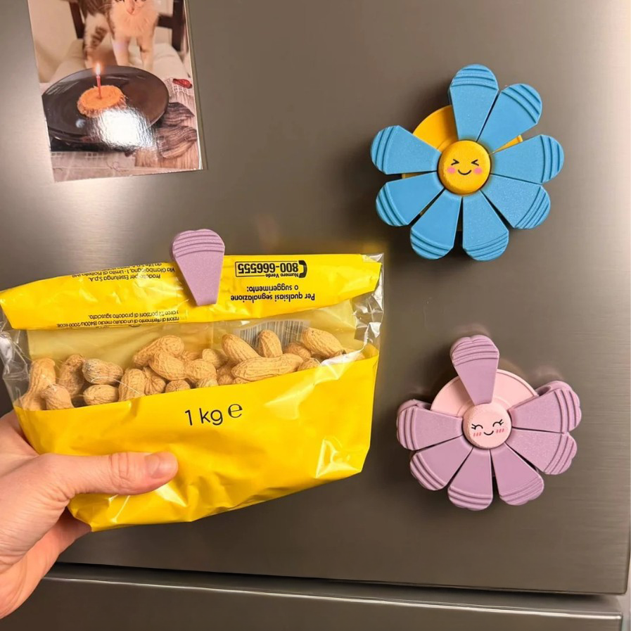 花瓣式磁性食物夾袋夾