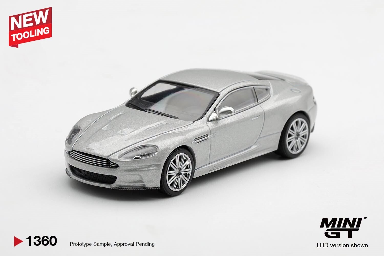 [預訂] Mini GT #1360 阿士頓馬田Aston Martin DBS 2008 Lightning Silver 左軚