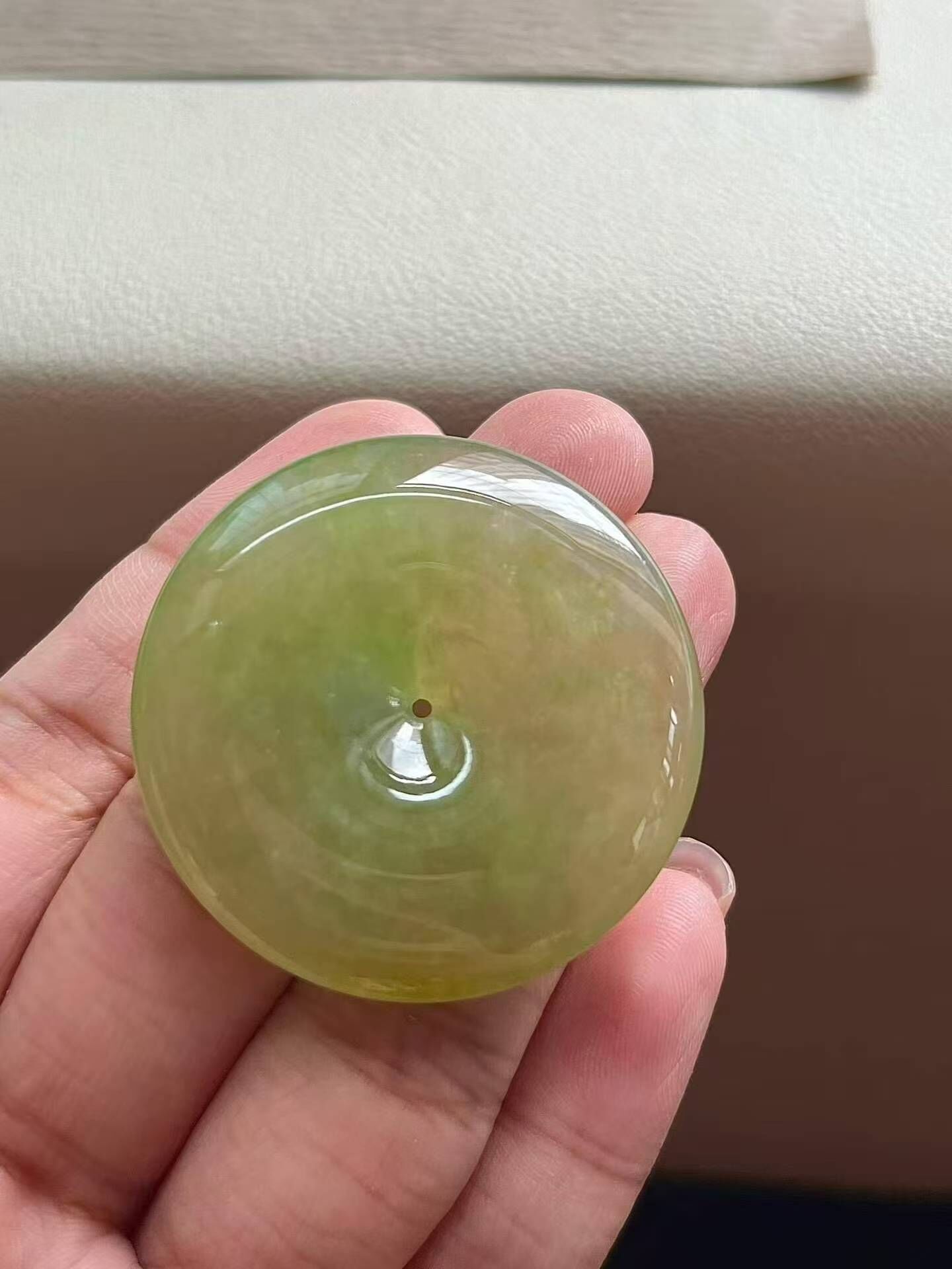 翡翠黃翡平安扣 (38.3mm直徑),天然翡翠A玉, 緬甸玉, Jade, Jadeite