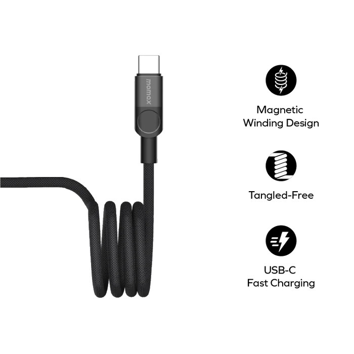Momax Mag.Link 60W USB-C to USB-C 磁吸連接線 DC60 1m 1米