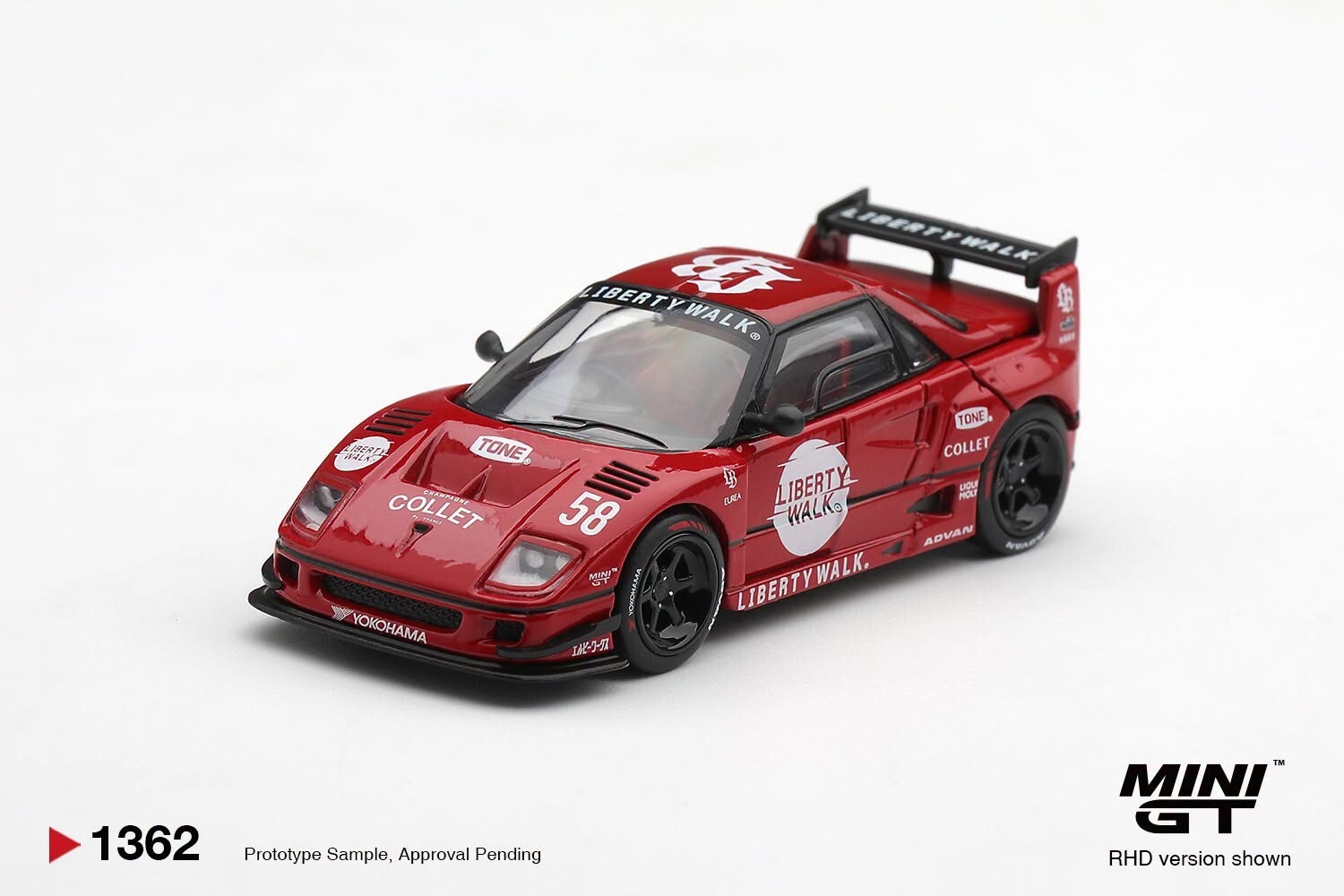 [預訂] Mini GT #1362 萬事得Mazda AZ-1 Liberty Walk LB40 LB-Hinomaru 紅色 右軚