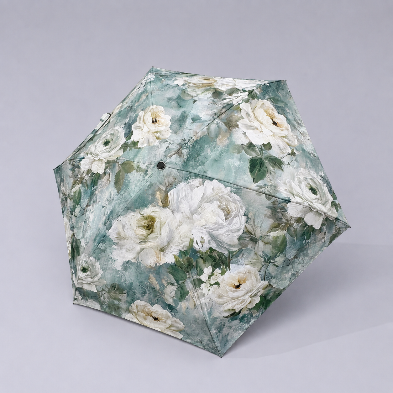 極輕碳纖羽毛傘《碧影花森》綠