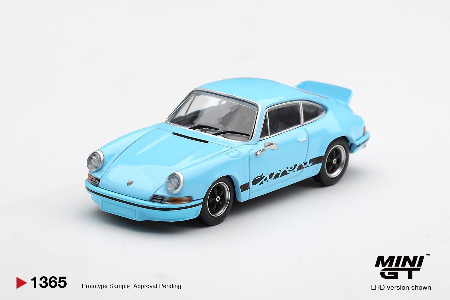 [預訂] Mini GT #1365 保時捷Porsche 911 Carrera RS 2.7 Gulf Blue 配黑色拉花 左軚