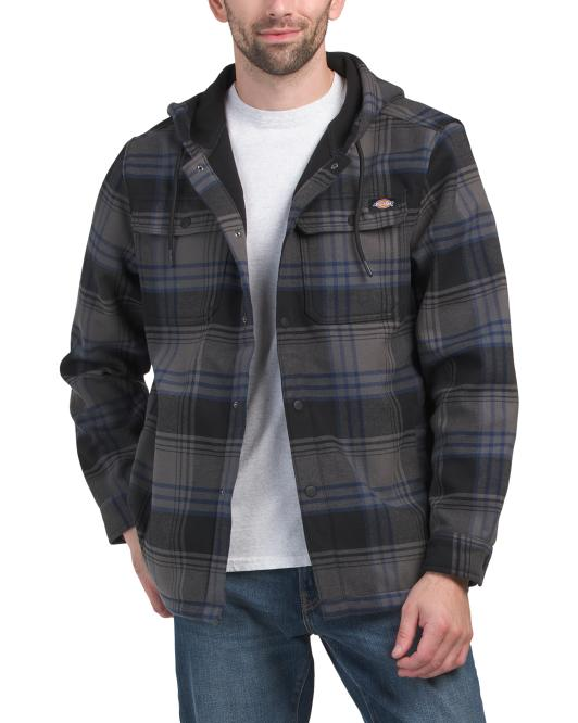 【預購】 DICKIES H080559 Bonded 男裝紐扣外套 (深灰色/深藍條紋)