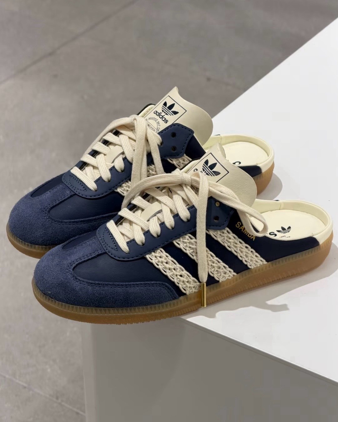 Adidas Samba OG Mule 編織 焦糖底 穆勒鞋 懶人鞋 兩色