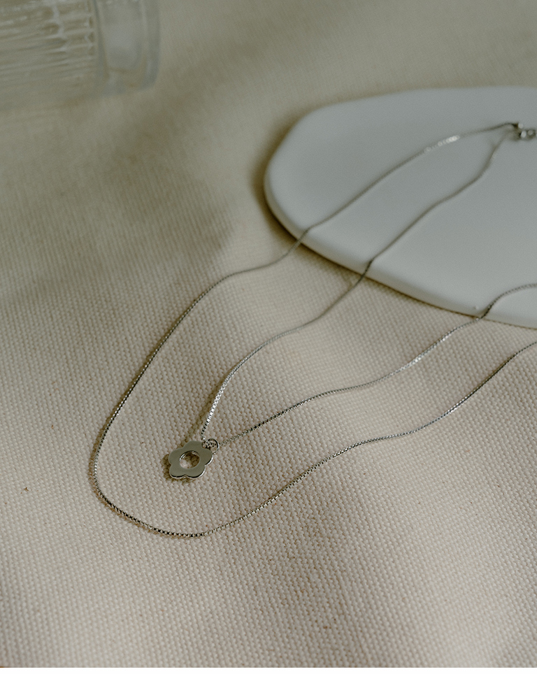 Openwork floral double-layer necklace【07040395】in stock+pre-order