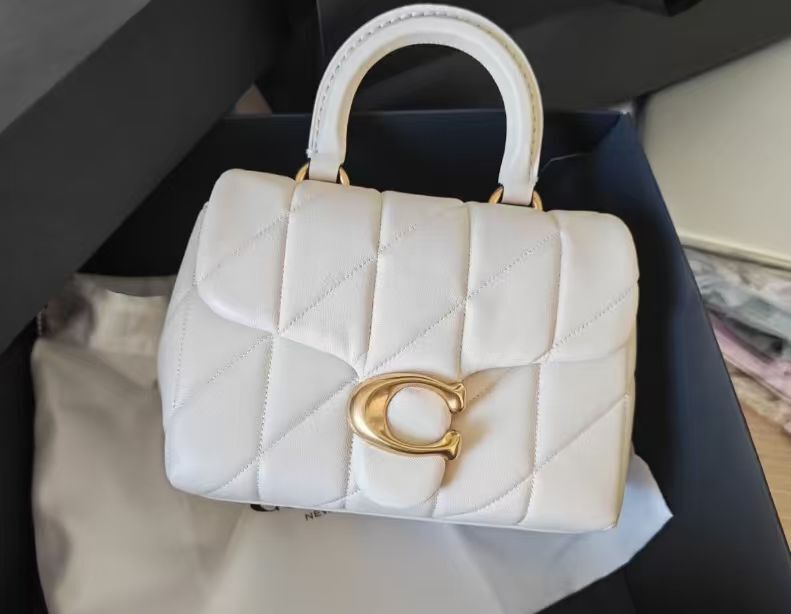 【預購】Coach H080507 鏈條手提包 (象牙白)