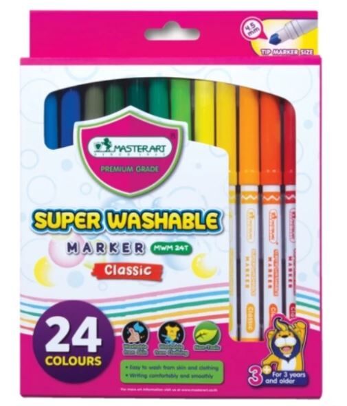Master Art Super Washable Marker Classic 12/24 Colours