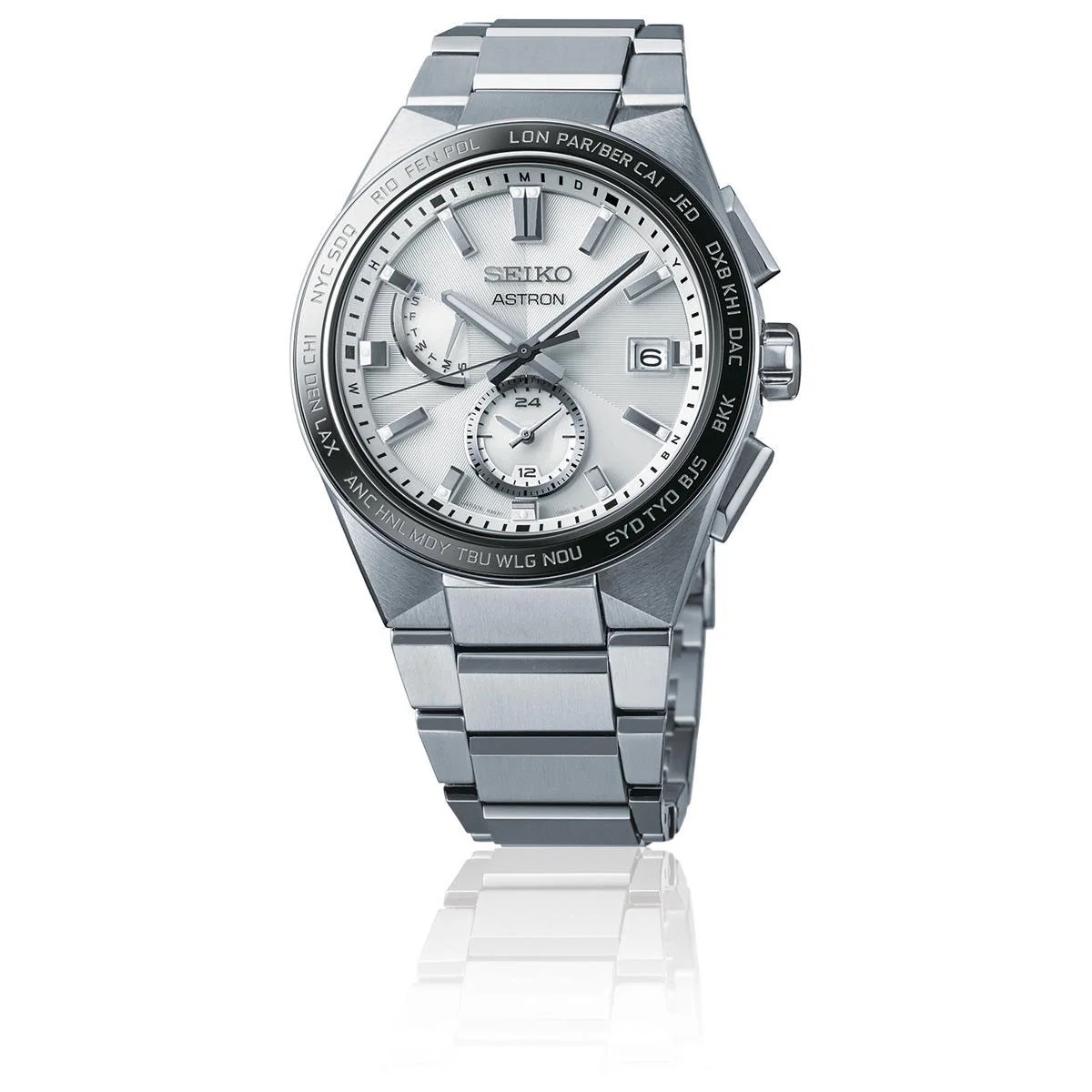 Seiko 精工 Astron Solar Radio Pure Titanium Men's Watch SBXY049 銀色錶盤鈦金屬太陽能電波男士腕錶 日本製造