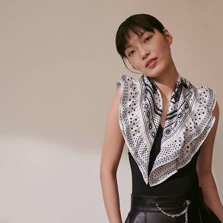 全新HERMES Scarf Brides de Gala Broderie Anglaise (70x70CM) 限量款黑白色棉質,刺繡通花 #BRAND NEW #香榭站正品