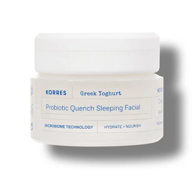 UV04 KORRES  乳酪益菌修護滋養晚霜 40ml  KORRES Greek Yoghurt  Sleeping facial 40ml **到期日:約2027/03
